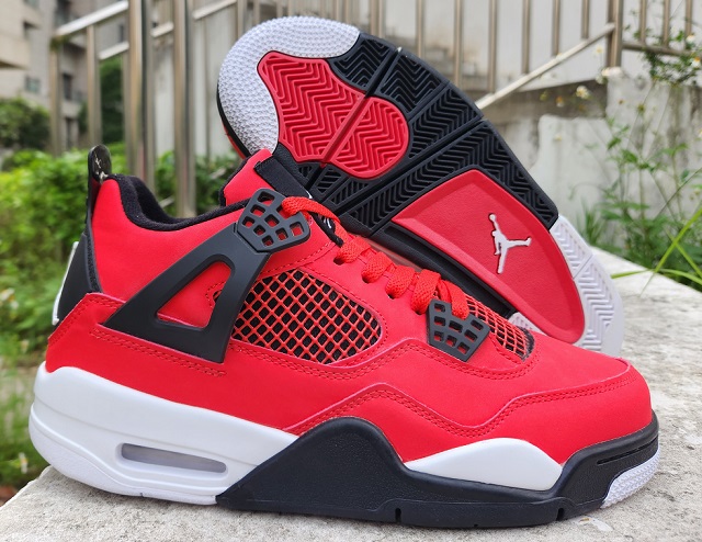 Women Air Jordan 4 Cement Bulls Red